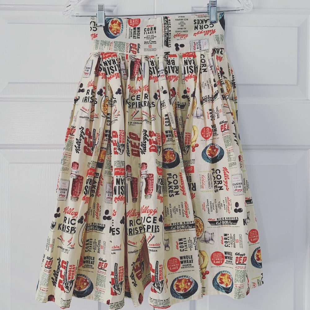 Super Fun Handmade Circle Skirt Cereal Motif sz 24